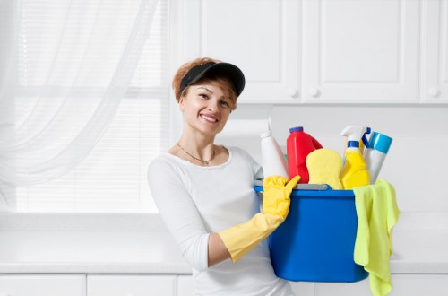 Local cleaning team preparing a flat in Chiswick for a deep clean