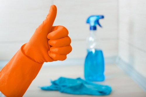 Local Chiswick cleaning team preparing a property for handover after moving out
