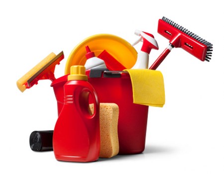Extraction cleaning machine being used on a carpeted floor